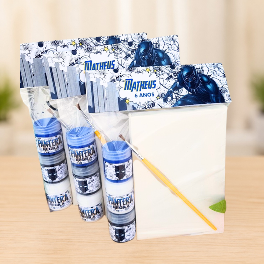 Kit Pintura em Tela - Pantera Negra #0102