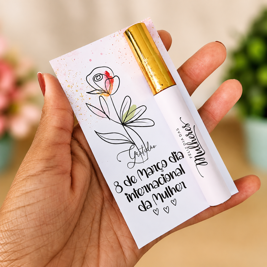 Lip Gloss Labial Personalizado Dia das Mulheres #0454