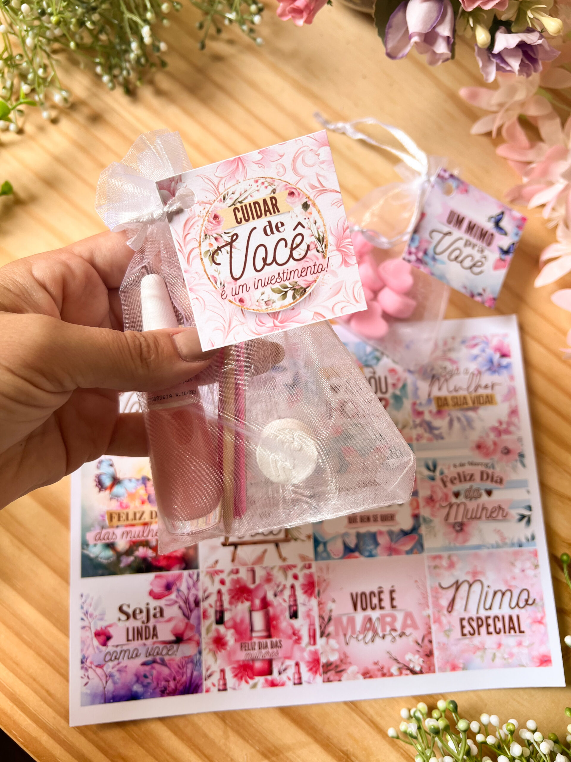 saco de organza e mascara