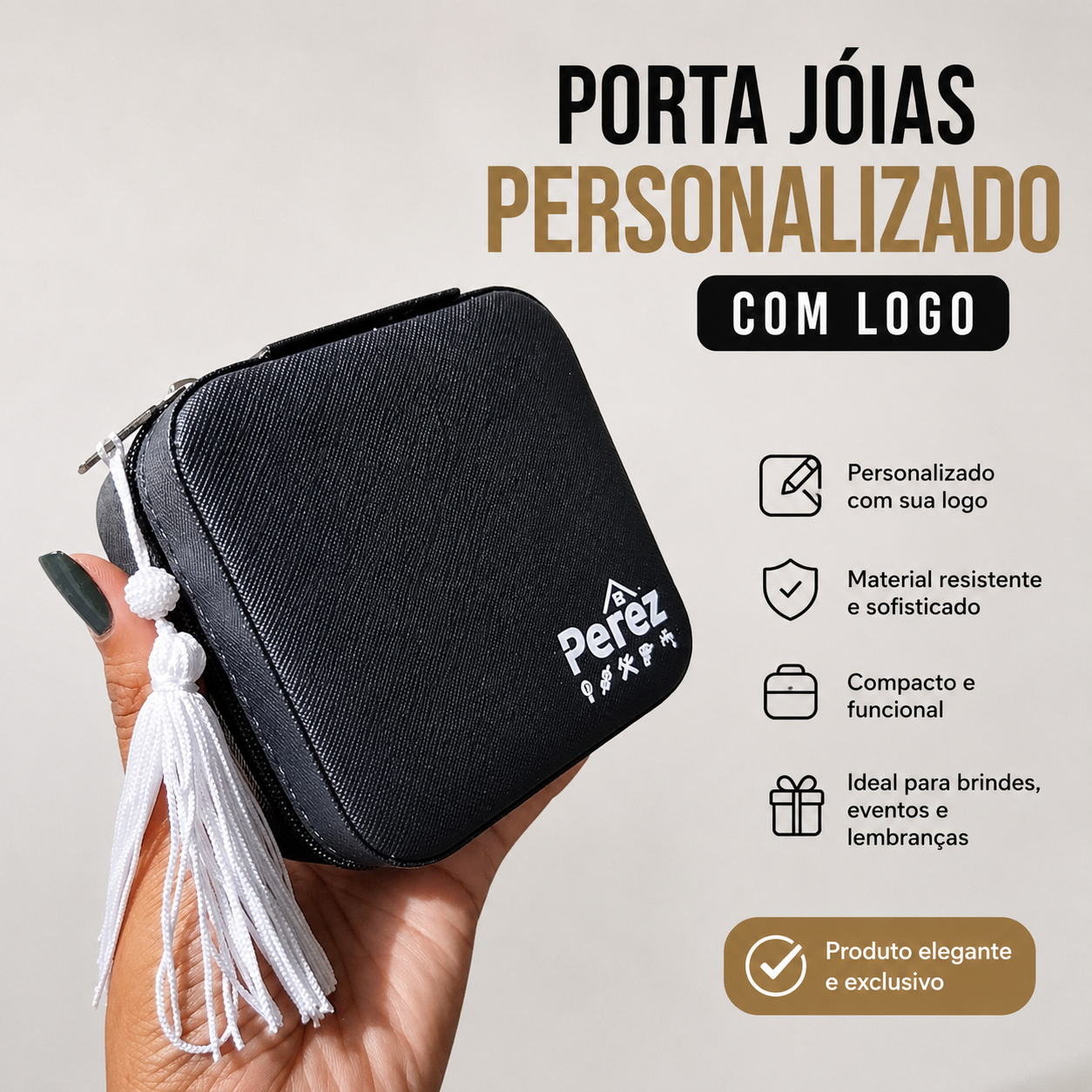 Mini Porta Jóia Personalizado - com logo #1299