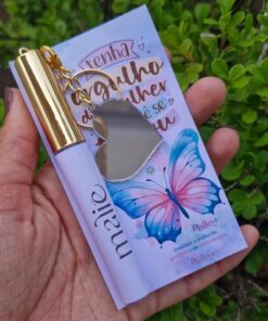 Chaveiro Gloss Labial com cartão + espelho Personalizado para Empresas #1331