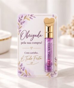 Lip Gloss Labial de Luxo rotulado Personalizado para Empresas com cartão (heart II) #1357