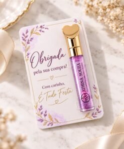 Lip Gloss Labial de Luxo estampado Personalizado para Empresas com cartão (heart II) #1356